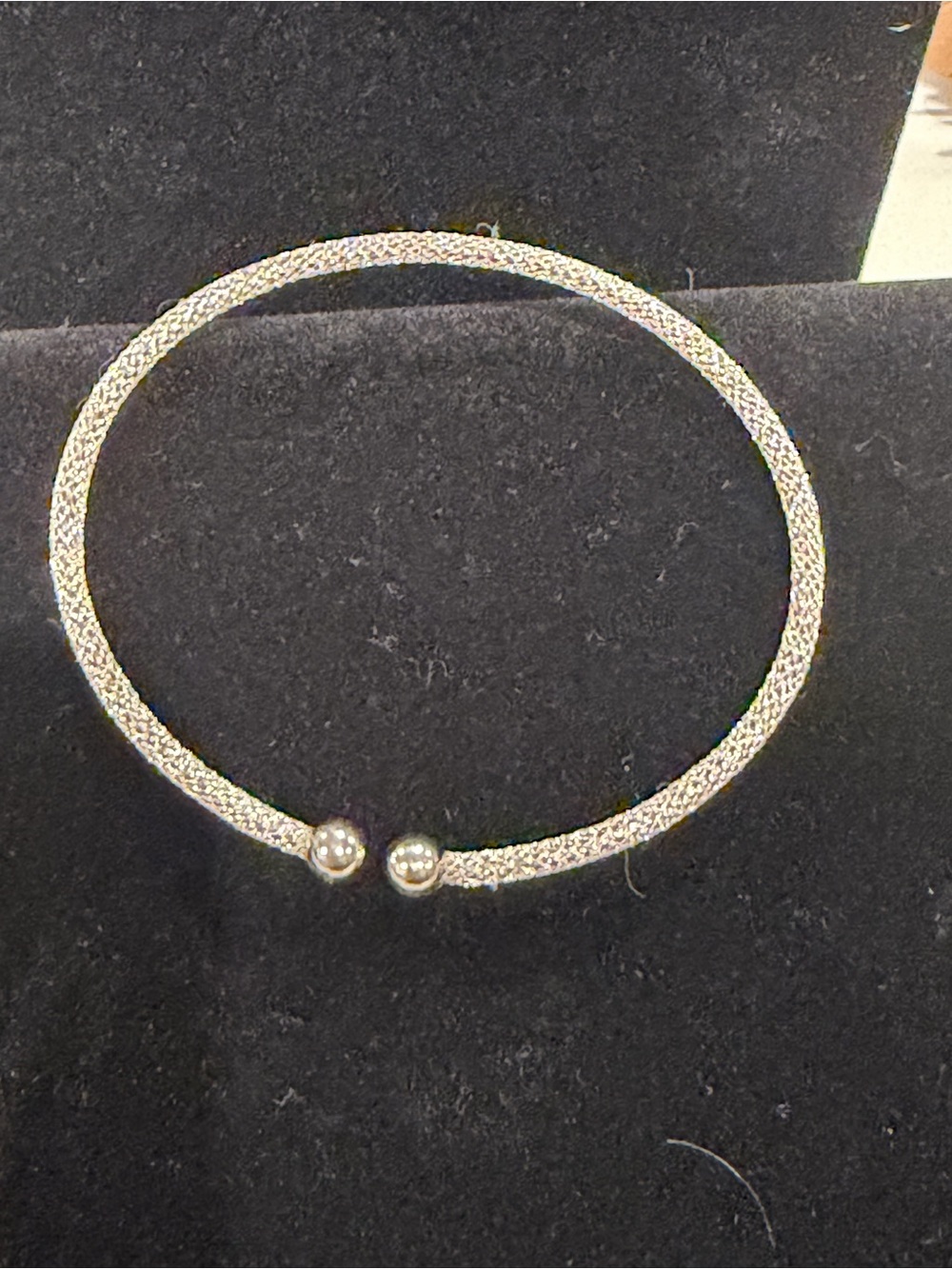 Vintage Silpada Sterling Silver Open Cuff Bracelet with Bead Ends